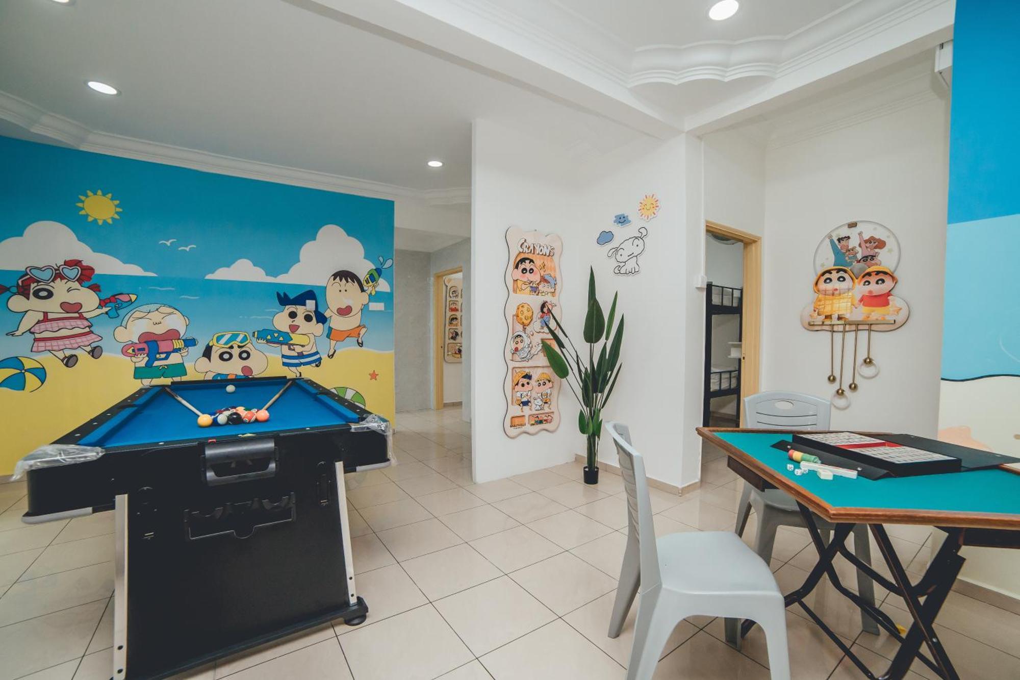 Pangsapuri Shinchan Chill 14pax Landed Pooltable Ktv Bbq Bukit Indah Johor Bahru